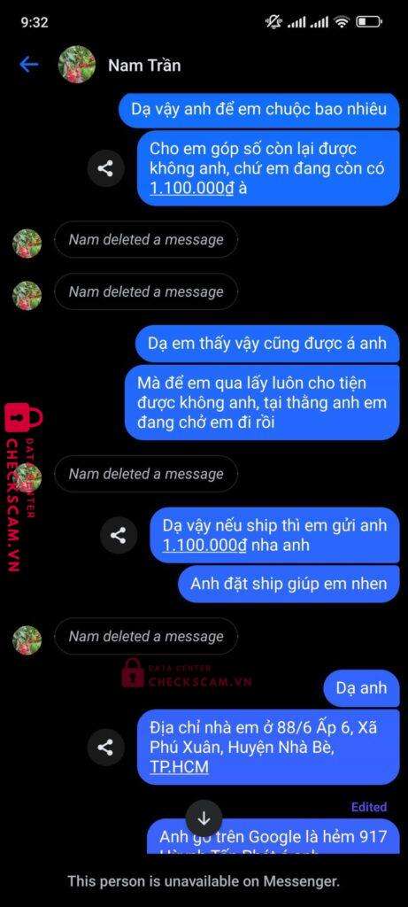 070054702343 Nguyen Thi Kieu Trinh Sacombank bị cảnh báo lừa đảo scam