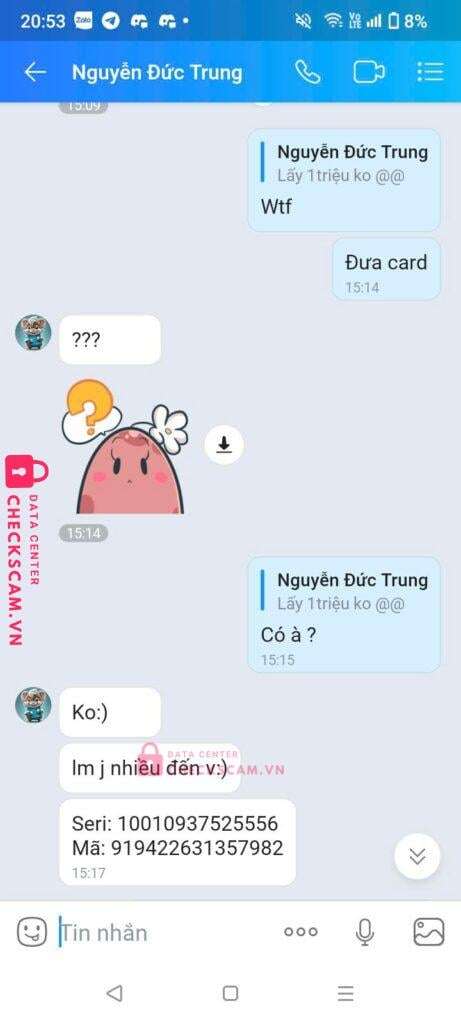 0919118070 Nguyen Van Thinh MB bị cảnh báo lừa đảo scam