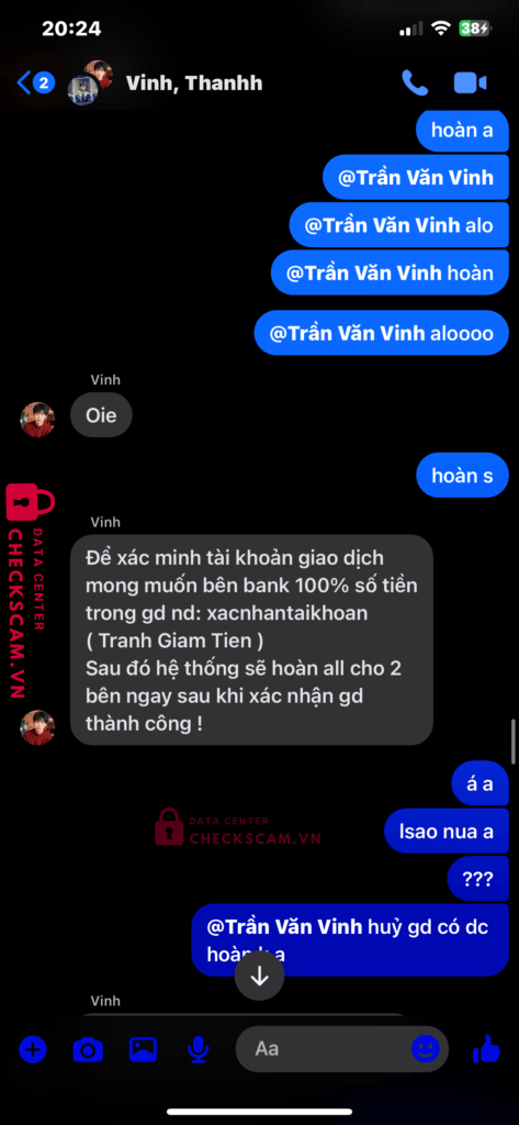 0963655021 Ta Quang Vinh MB bị cảnh báo lừa đảo scam