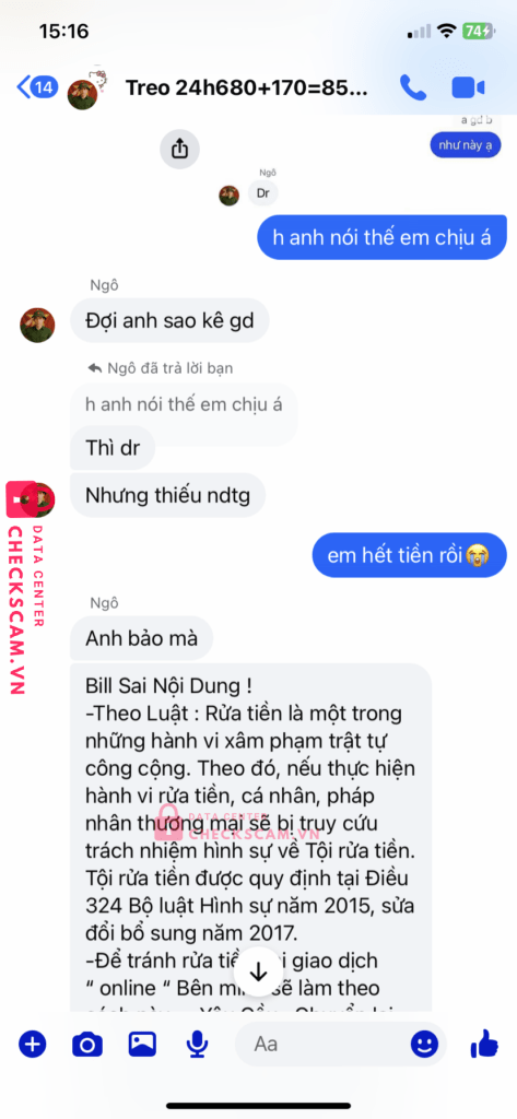 103879612701 Vo Truong Phuc Vietinbank bị cảnh báo lừa đảo scam