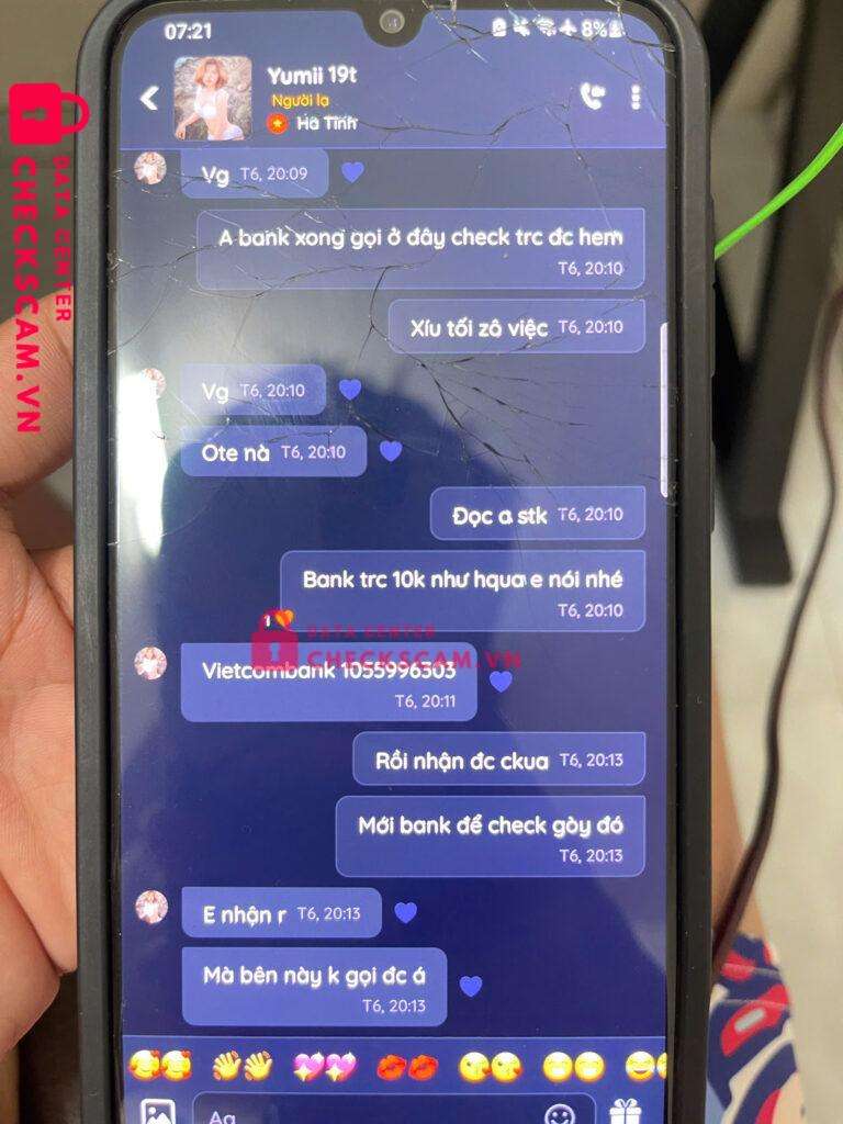 1055996303 Ngo Thi Yen Linh VCB bị cảnh báo lừa đảo scam