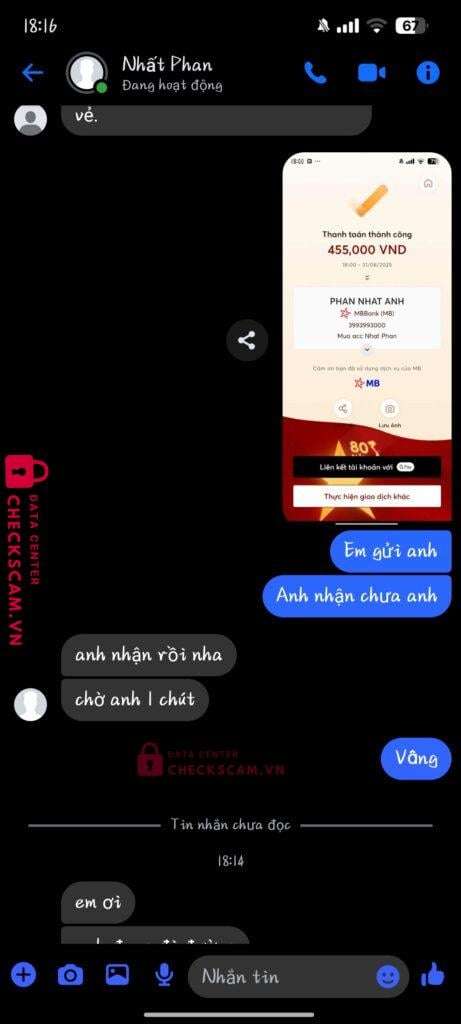 3993993000 Phan Nhat Anh MB bị cảnh báo lừa đảo scam