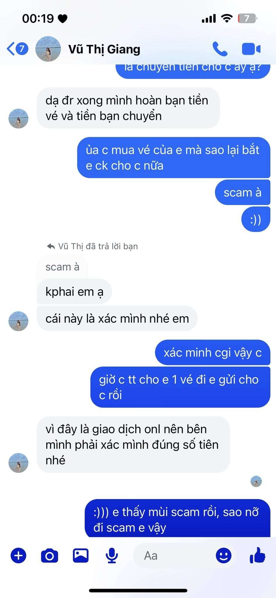 6956528576403 Vu Thi Giang VP BANK bị cảnh báo lừa đảo scam