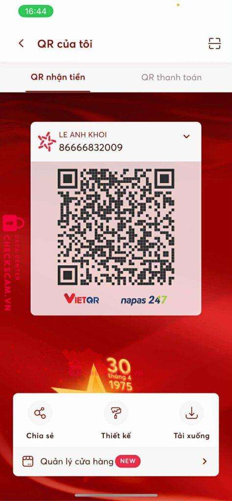 86666832009 Le Anh Khoi MB bị cảnh báo lừa đảo scam