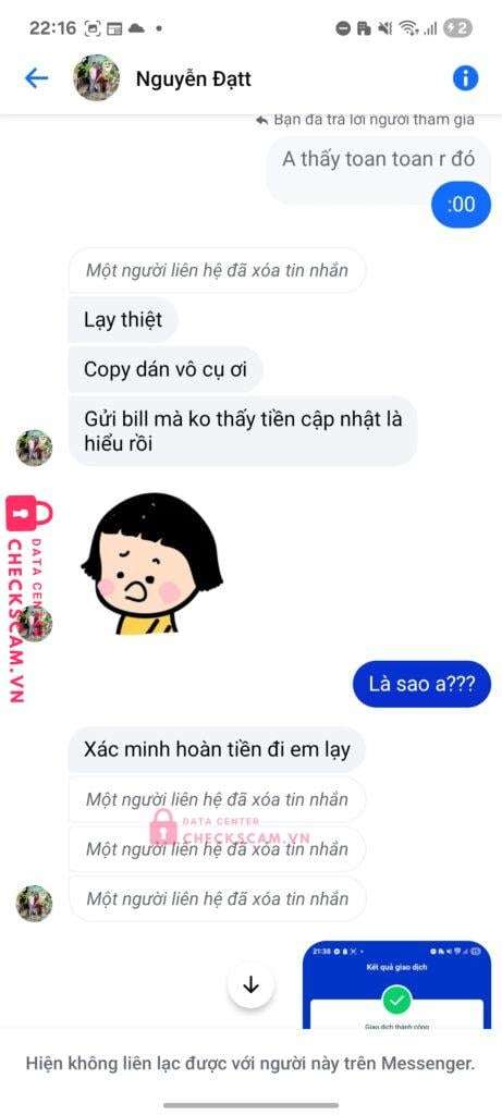 9345536584 Nguyen Quoc Dat VCB bị cảnh báo lừa đảo scam