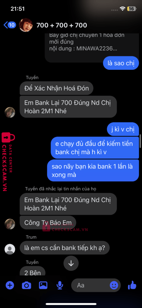 99MM25236M07000090 Tran Ngoc Bich Tuyen BV BANK bị cảnh báo lừa đảo scam