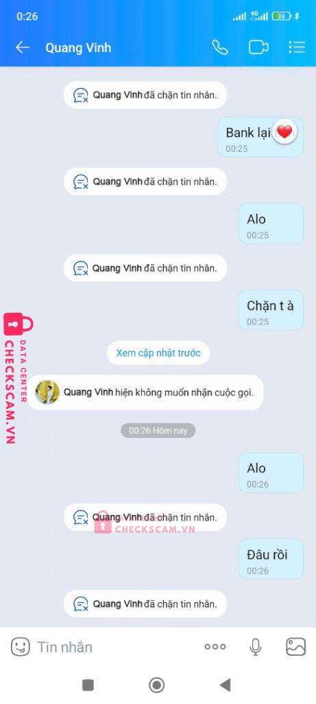 0630142608888 Ta Quang Vinh MB bị cảnh báo lừa đảo scam