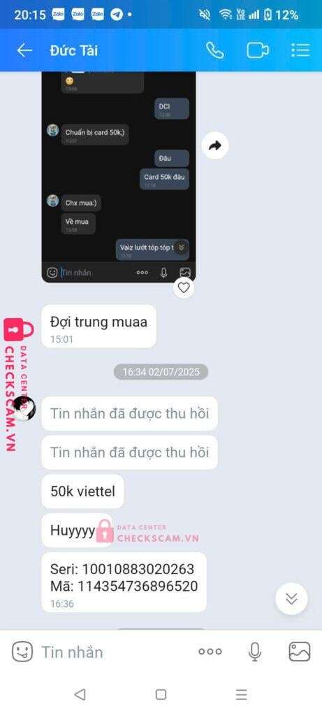 0919118070 Nguyen Van Thinh MB bị cảnh báo lừa đảo scam