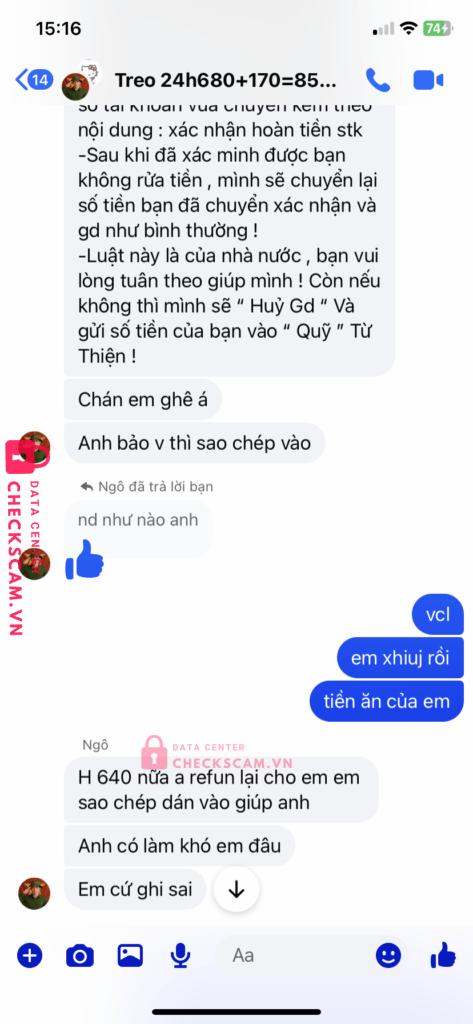 103879612701 Vo Truong Phuc Vietinbank bị cảnh báo lừa đảo scam