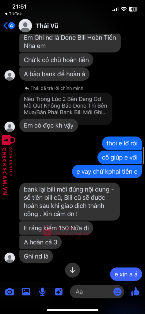 99MM24040M88344243 Nguyen Van Cang BV BANK bị cảnh báo lừa đảo scam