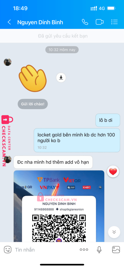 91148868888 Nguyen Dinh Binh TP BANK bị cảnh báo lừa đảo scam