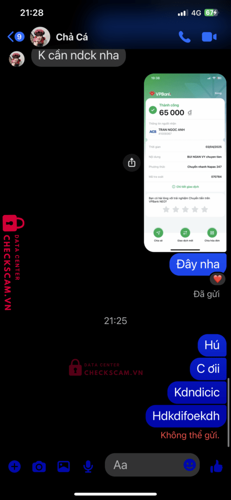 41009367 Tran Ngoc Anh ACB bị cảnh báo lừa đảo scam