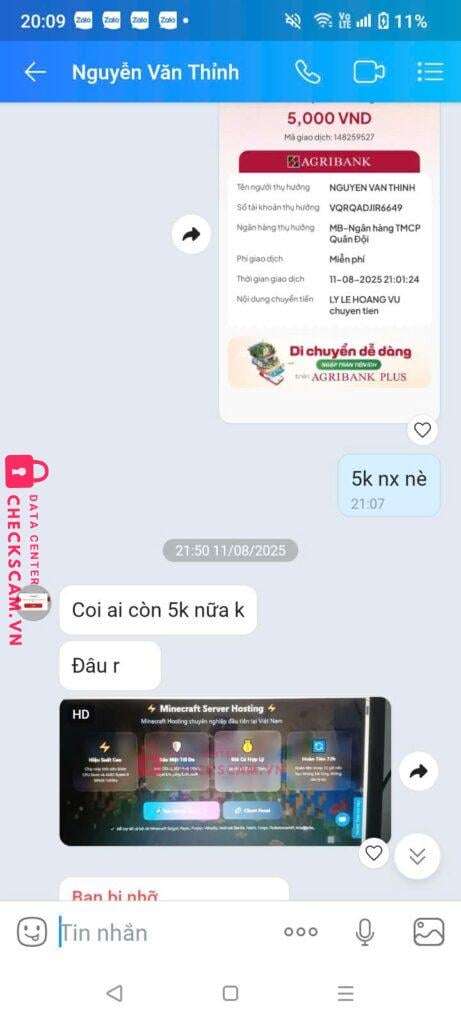 0919118070 Nguyen Van Thinh MB bị cảnh báo lừa đảo scam